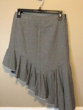 Black and White Ruffle Skirt